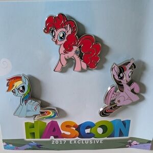 My Little Pony Friendship Is Magic Metal Pins Set Of 3 2017 Hascon Exclusive